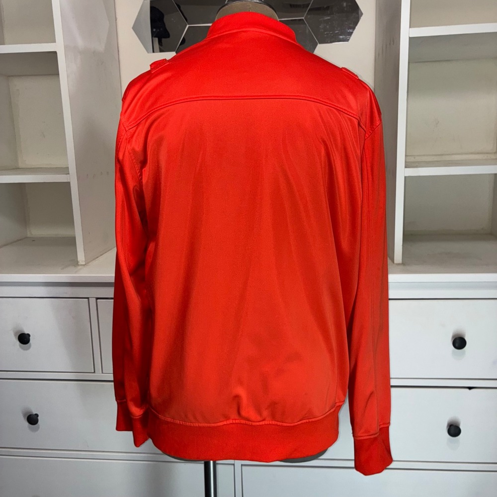 Sean John Mens Track Jacket Orange Full Zip Bomber Style Logo Size XL - Picture 6 of 9